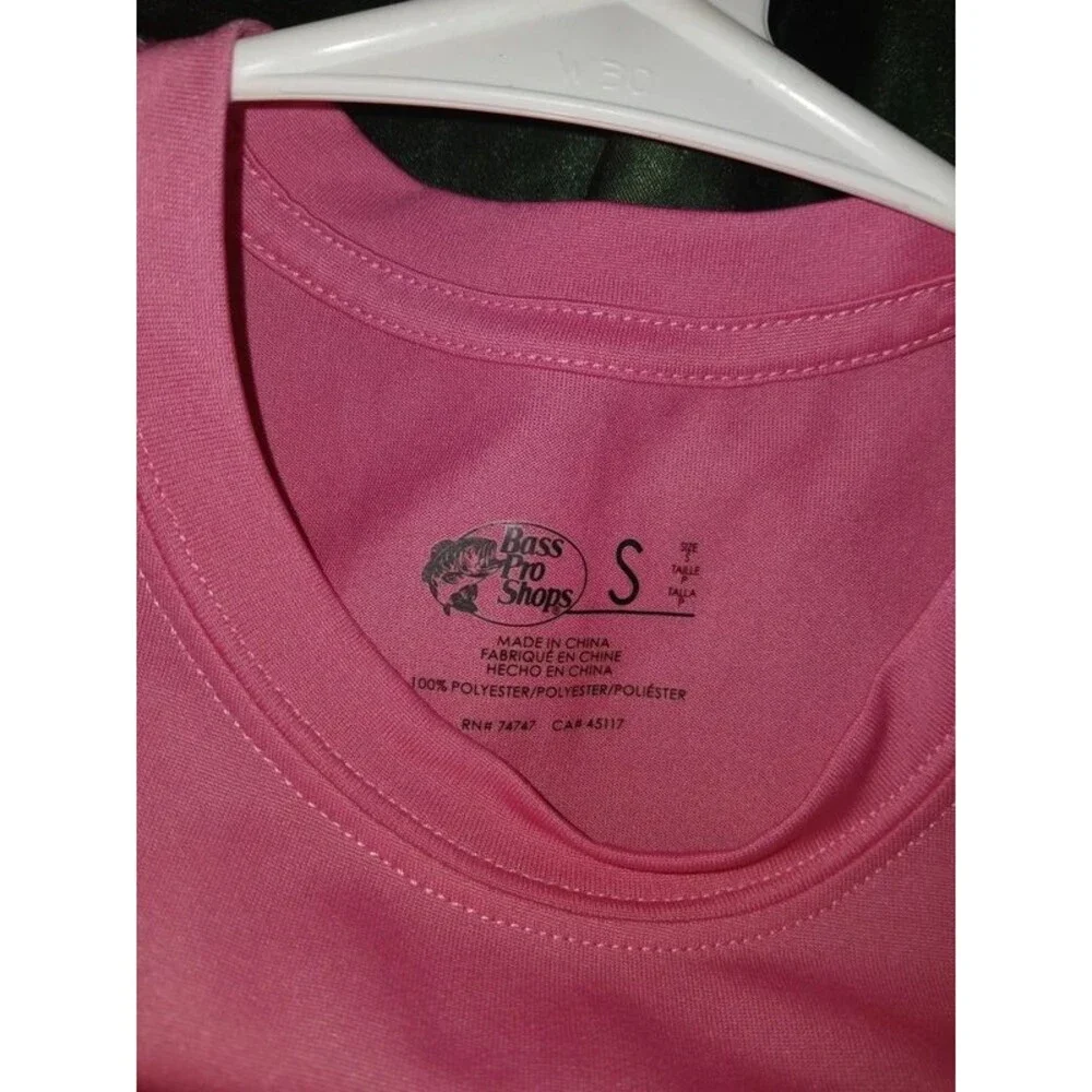 Bass Pro Shops Girls Pink Short Sleeve T-Shirt Size Small S Graphic Tee